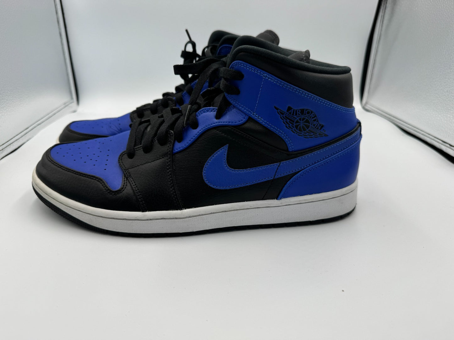Nike Size 13 Air Jordan 1 Mid Hyper Royal sneakers As new, worn once🌟RARE RETRO