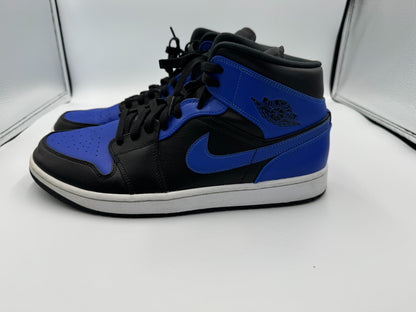 Nike Size 13 Air Jordan 1 Mid Hyper Royal sneakers As new, worn once🌟RARE RETRO
