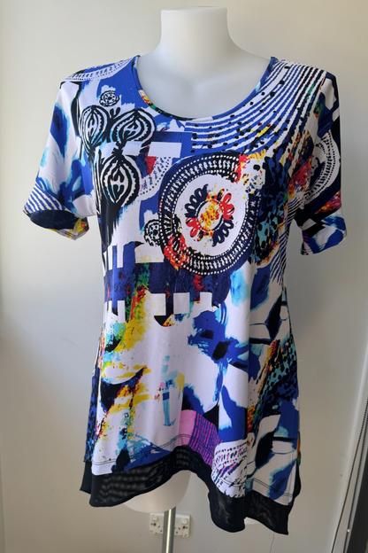 Taking Shape Beautiful Colourful Top Easy Care No Iron Plus Size XXS 12-14