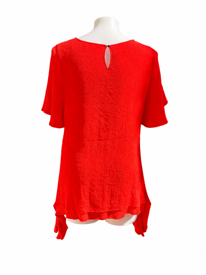 Taking Shape Plus Size 22 Burnt Orange Top Relaxed Fit Short Sleeve As New