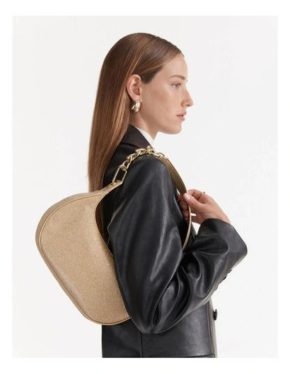 MIMCO Metropolis Gold Shoulder Bag & Pouch Brand New Genuine RRP $200