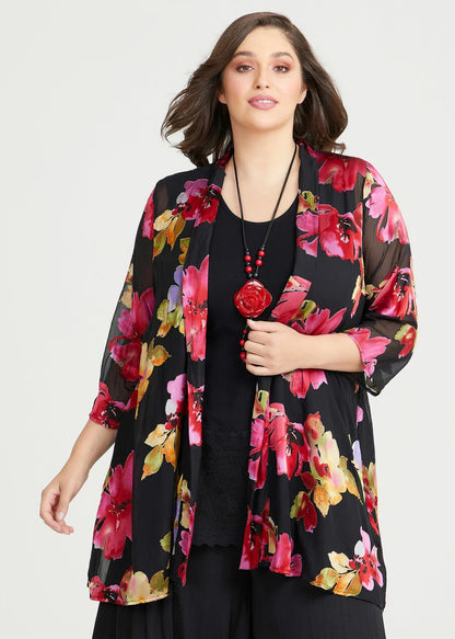 Taking Shape Satin Burnout Cardigan/Kimono New with Tag RRP$179.95 Size 16 Plus