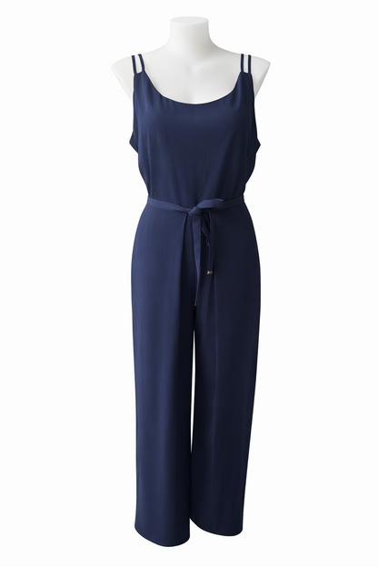 City Chic Navy Jumpsuit with Skirt Overlay Wide Leg Plus Size 20 New 🖤 RRP $150