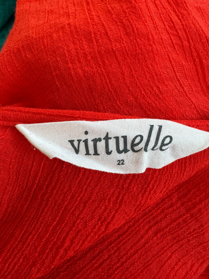 Taking Shape Plus Size 22 Burnt Orange Top Relaxed Fit Short Sleeve As New