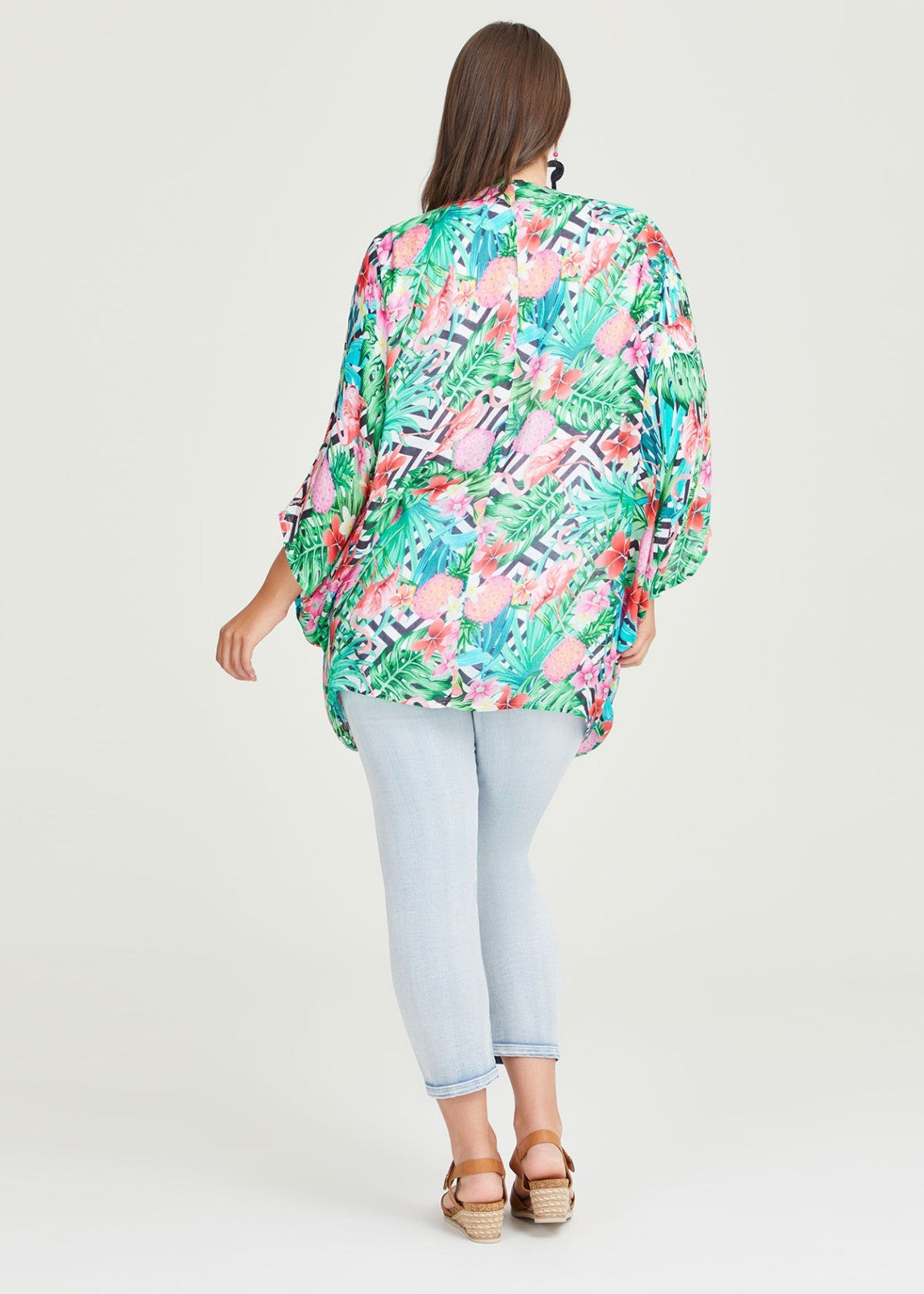 TAKING SHAPE Pineapple Cape Kimono - One Size BNWT $60 RRP Stunning Accessorie