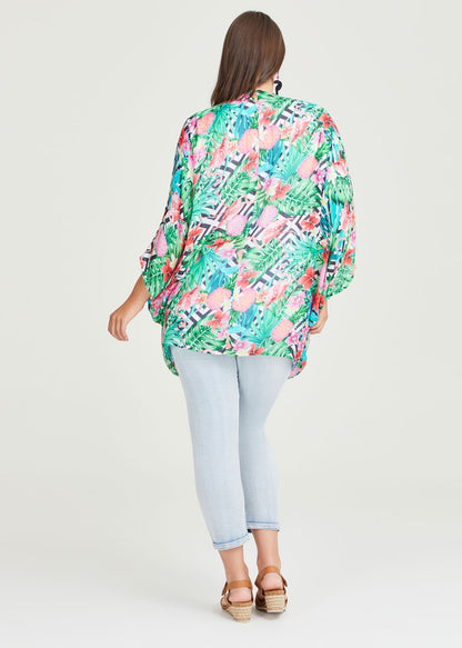TAKING SHAPE Pineapple Cape Kimono - One Size BNWT $60 RRP Stunning Accessorie