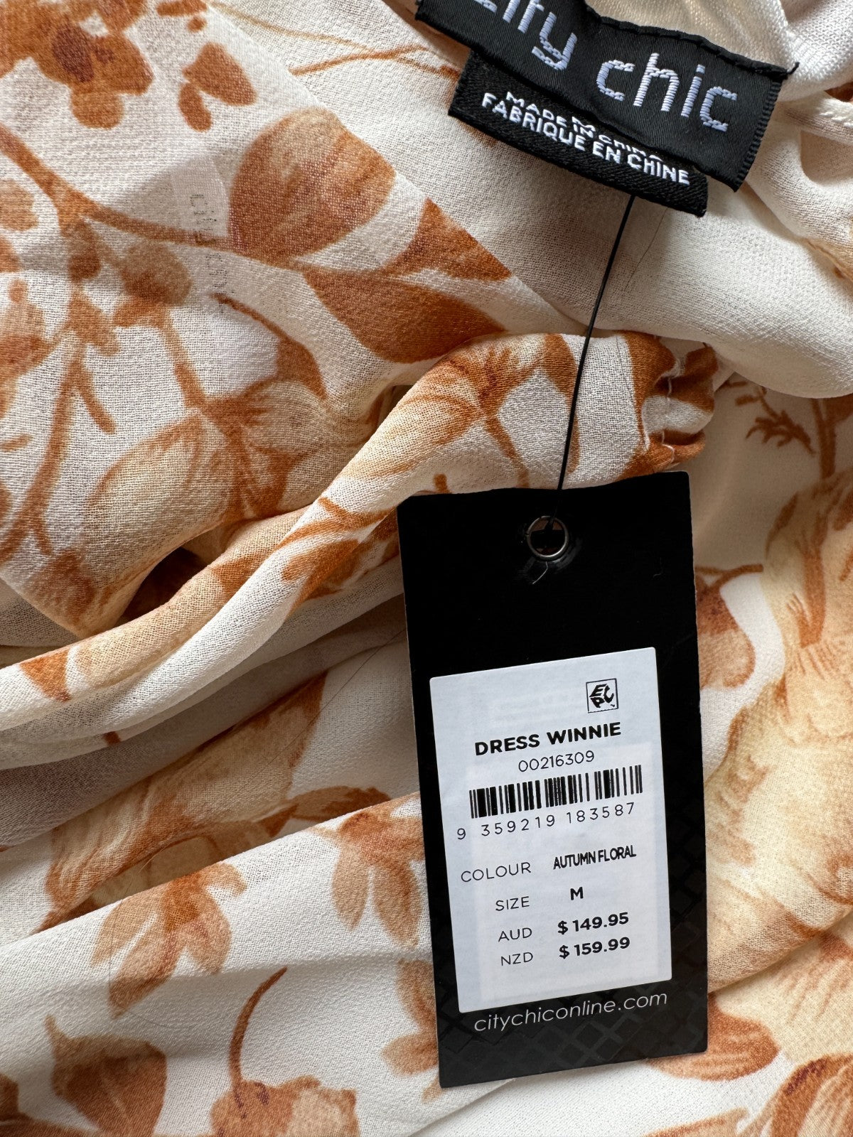 City Chic Women's Dress Winnie Autumn Floral Plus Size M AU 18 *New*  RRP $150
