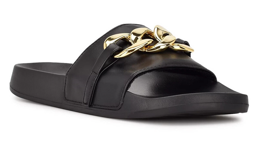 Nine West Women's Slinks Flat Slide Sandals US10 RRP $79.95