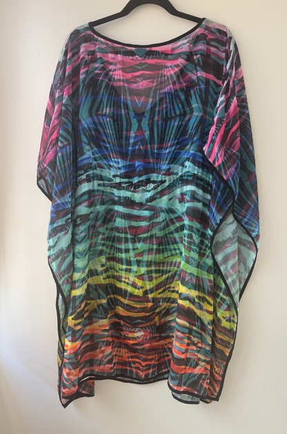 City Chic Sheer Chiffon Kaftan Beach Cover Plus Size M 18 ⭐RRP $89⭐ As New