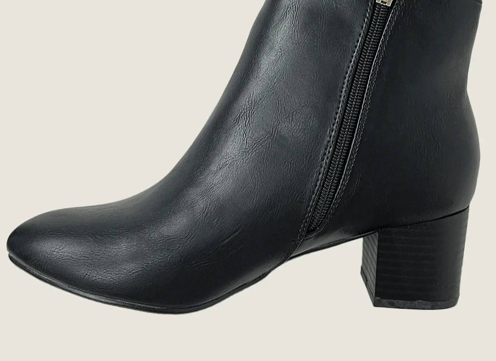 City Chic Joelle Ankle Boots Black EU 41 AS/US 10 - 8cm Block Heel 🖤 New 🖤