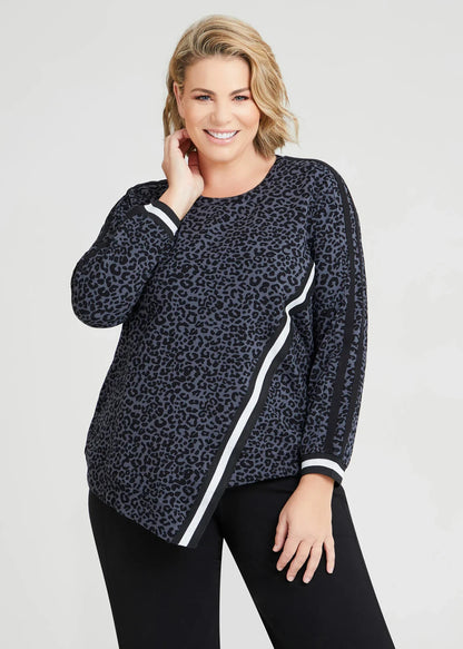 Taking Shape Active Cotton Sweat Top  Angled Hem Size 14-16 BNWT RRP $120 New