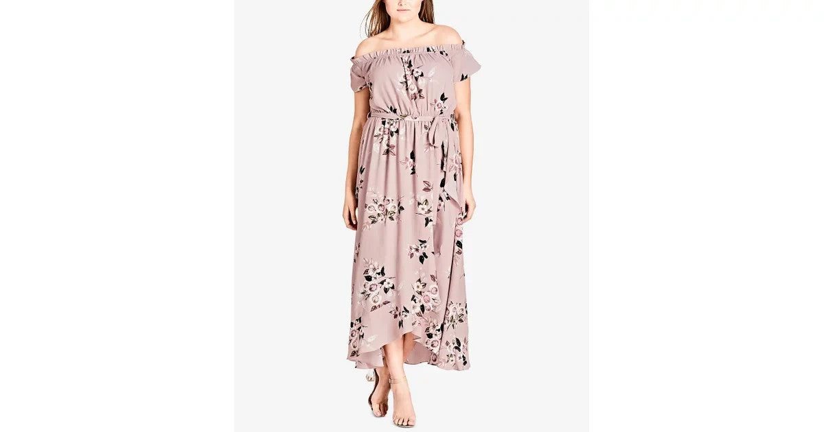 City Chic Rose Play Maxi Dress Plus Size Large/20 As New, worn once RRP $150