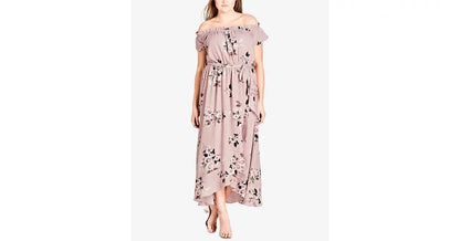 City Chic Rose Play Maxi Dress Plus Size Large/20 As New, worn once RRP $150