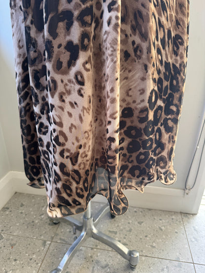 City Chic 🌟 Leopard One Shoulder Dress Beaded Waist Detail Plus Size L 20