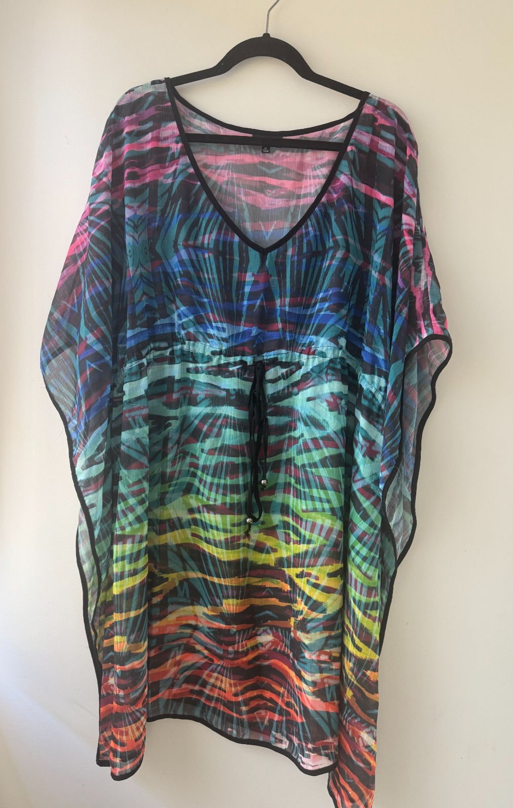 City Chic Sheer Chiffon Kaftan Beach Cover Plus Size M 18 ⭐RRP $89⭐ As New