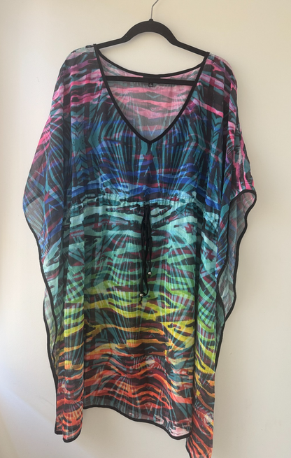 City Chic Sheer Chiffon Kaftan Beach Cover Plus Size M 18 ⭐RRP $89⭐ As New