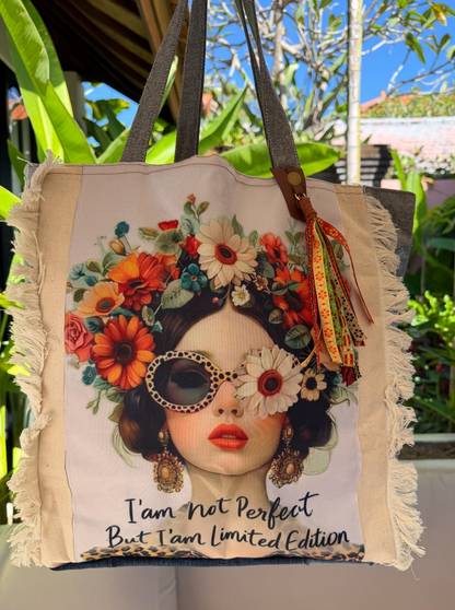 ⭐ Upcycled Denim Tote Bag -"Perfectly Imperfect" – Handmade Eco-Friendly NEW ⭐