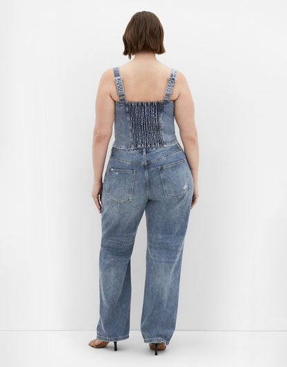 City Chic Denim Dreams Corset - mid denim -Plus size 20 New RRP $100 Must Have