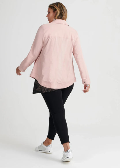 Taking Shape Midnight Stitching Jacket in Dusty Pink  Plus Size 16 New RRP $140