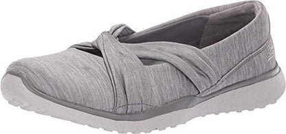 Skechers Women's Microburst Knot Concerned Grey Comfort Slip on Size 8 New