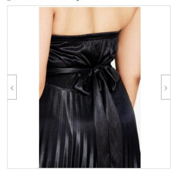 City Chic Black Helena Strapless Beaded Maxi Dress Plus Size 16  🖤 RRP $150🖤