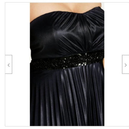 City Chic Black Helena Strapless Beaded Maxi Dress Plus Size 16  🖤 RRP $150🖤