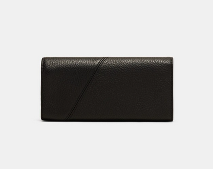 Mimco Black Leather Drift Large Zip Wallet As New rrp $199 Genuine Leather
