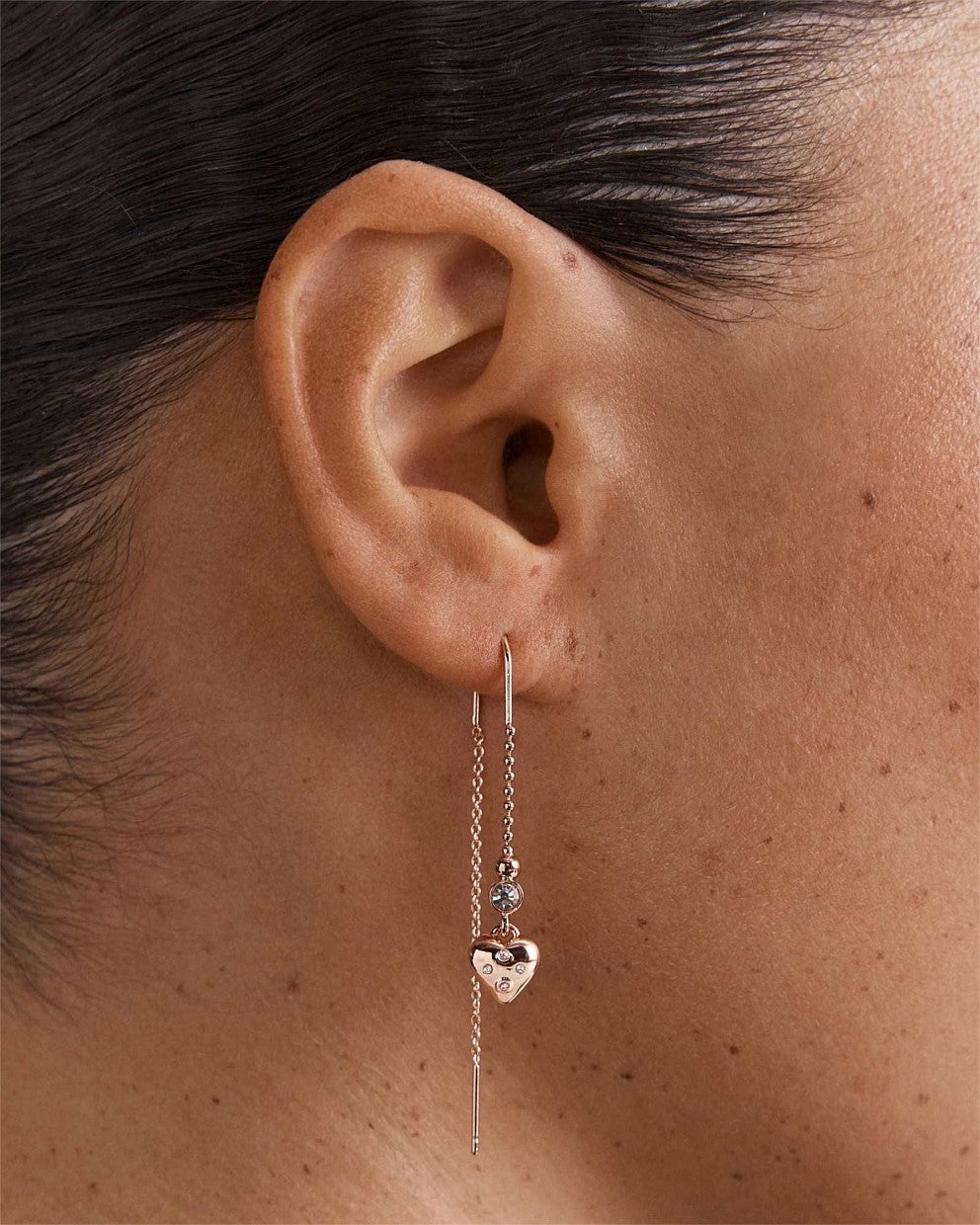 MIMCO Thread Heart Earrings 🖤 Rose Gold 🖤 New with Tags and Dust Bag RRP $70