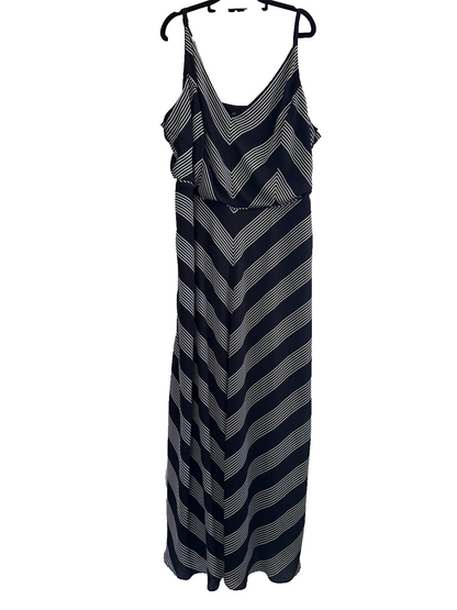 City Chic Stripe Maxi Dress Black/White Plus Size XL 22 New RRP $159 as New