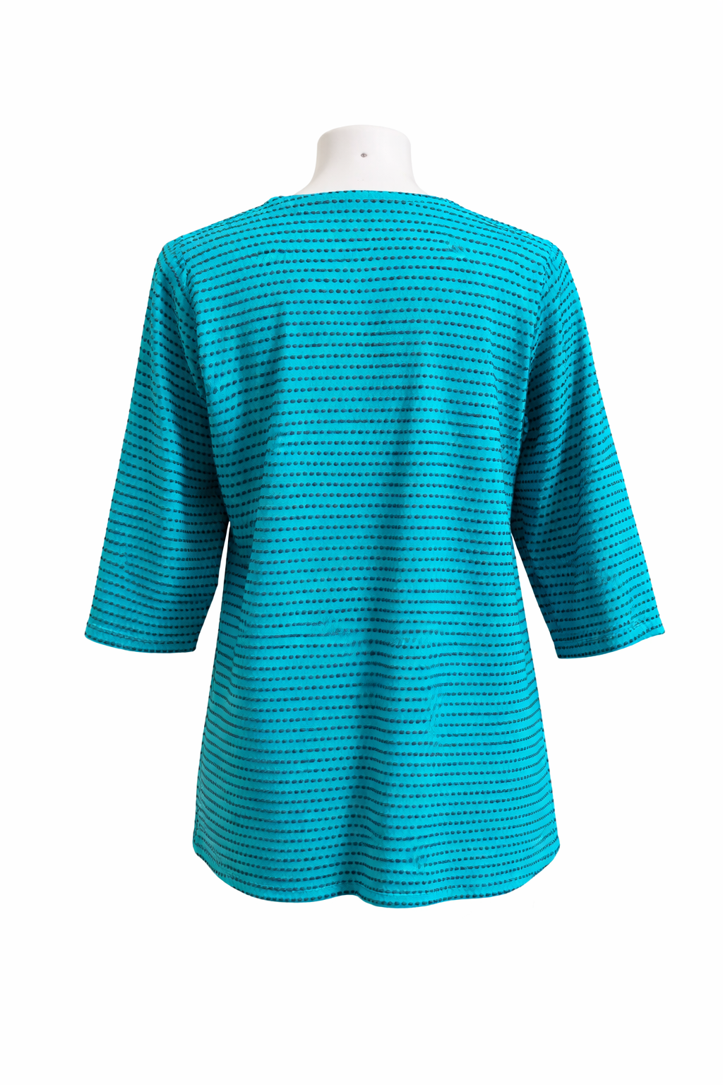 Taking Shape Plus Size 20 Blue & Green Cotton Top Relaxed Fit 3/4 Sleeve As New