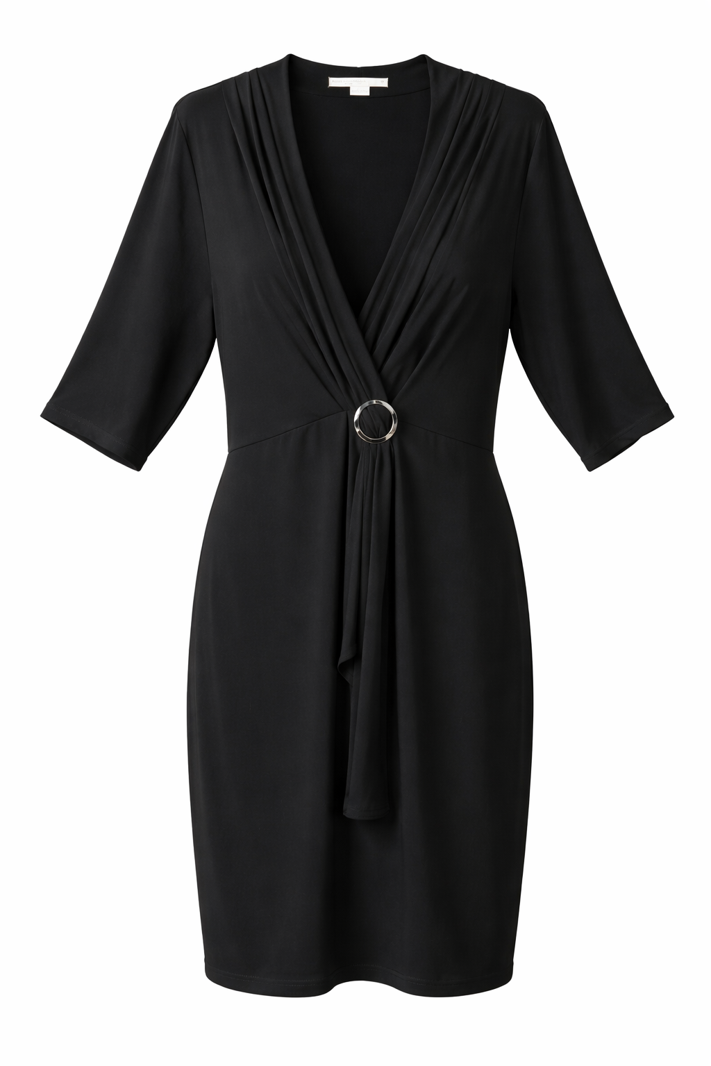 🌟 Jane Lamerton Black Dress | Size 22 | Stretch | Elegant Ring Detail | EUC 🌟