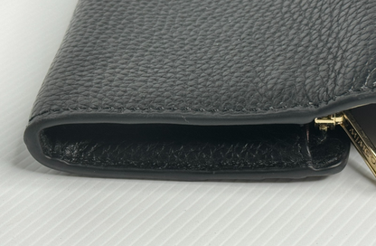 Mimco Black Leather Drift Large Zip Wallet As New rrp $199 Genuine Leather
