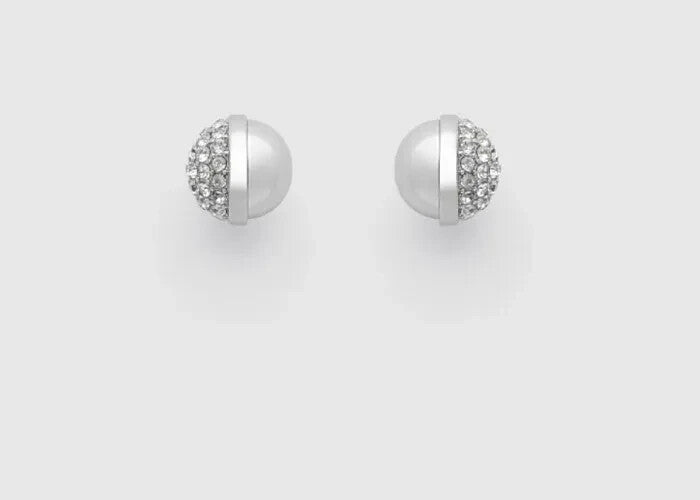 MIMCO CARNABY Earrings Studs In SILVER RRP $69.95 New + Genuine + MIMCO Dust Bag