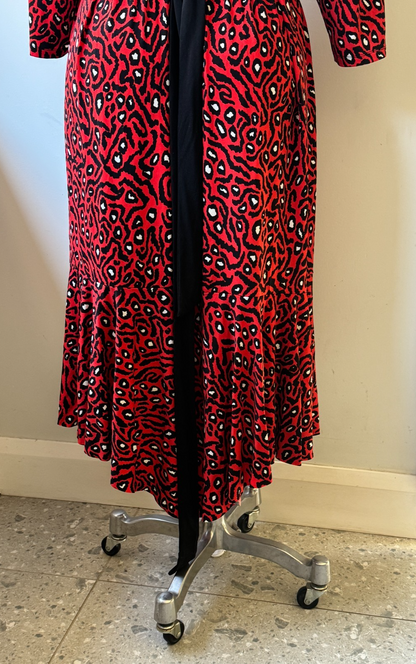 TAKING SHAPE Womens Animal Print Wrap Dress Red & Black Size 24🖤❤️RRP $170🖤❤️