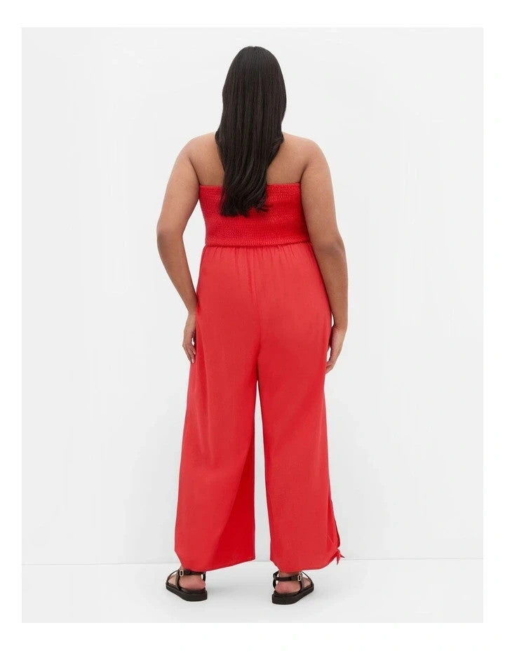 City Chic Ally Strapless Jumpsuit - Tiger Lilly -Plus size 26 New RRP $120