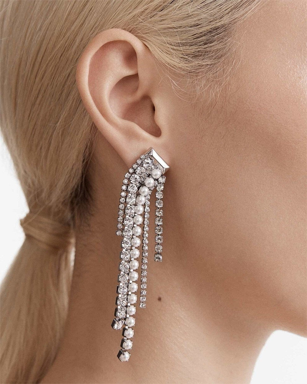 Mimco Cue The Lights Earrings Silver Genuine New RRP$99
