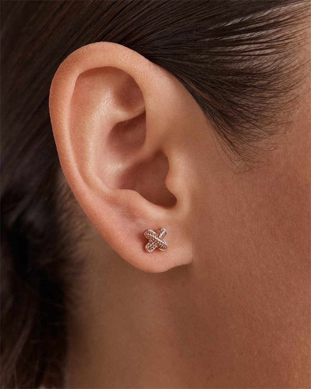 MIMCO Bow Stud Earrings Set Rose Gold Pearl Climber Logo Studs 3 Pack RRP $99.99