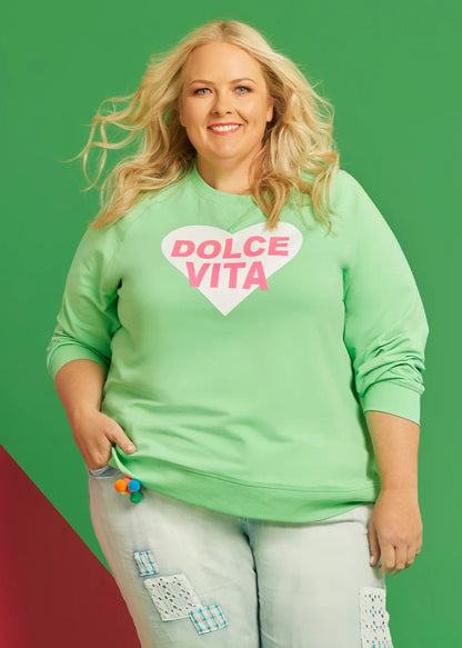 Taking Shape Cotton Dolce Vita Sweatshirt Plus  14  Green New with Tags RRP $120