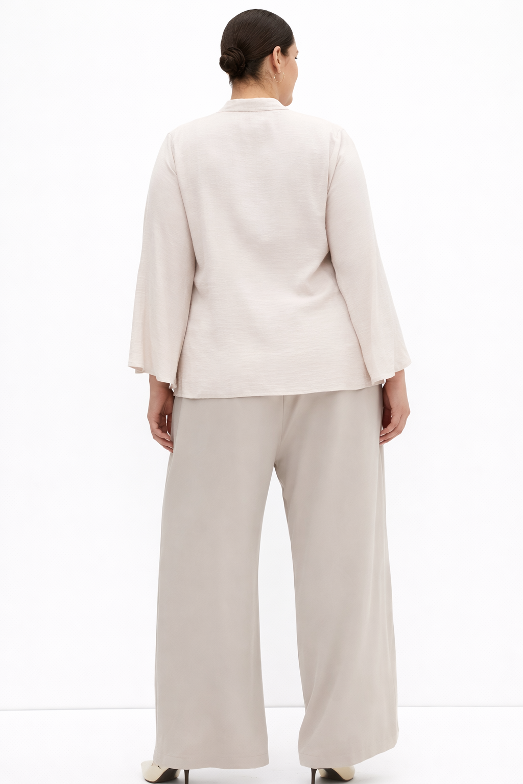 City Chic Mahalia Neck Tie Top - champagne XXL Plus size 24 New RRP $95