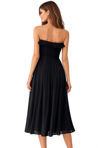 Country Road Black Pure Silk Strapless Cocktail Dress – Size 14 – 🖤 Elegant 🖤