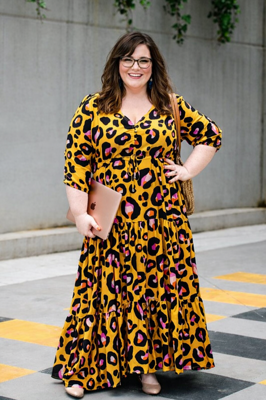 💛 Proud Poppy “Angie” Dress – Leopard Print Maxi Plus size 24 New with Tags 💛