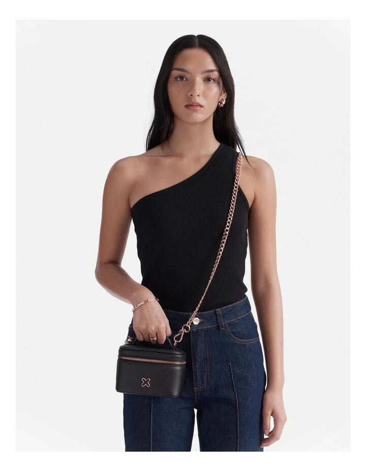 MIMCO Hendrix Bag Grab Bag, Cosmetic in Black Leather Genuine ❤️RRP $149.95❤️