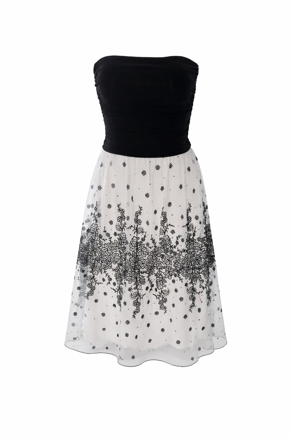 Speechless Black & White Strapless Party Dress Beaded  Tulle Lined 🖤 Size 14-16