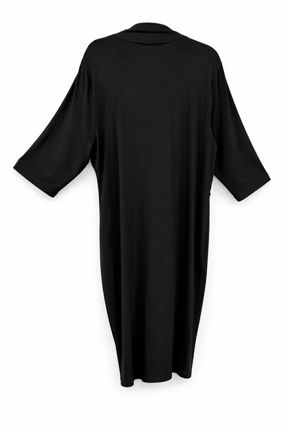 🌟 Jane Lamerton Black Dress | Size 22 | Stretch | Elegant Ring Detail | EUC 🌟