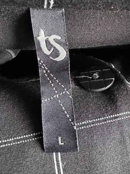 Taking Shape Bristol Blazer in Black/White Ponte with pockets 20-22 New RRP $199