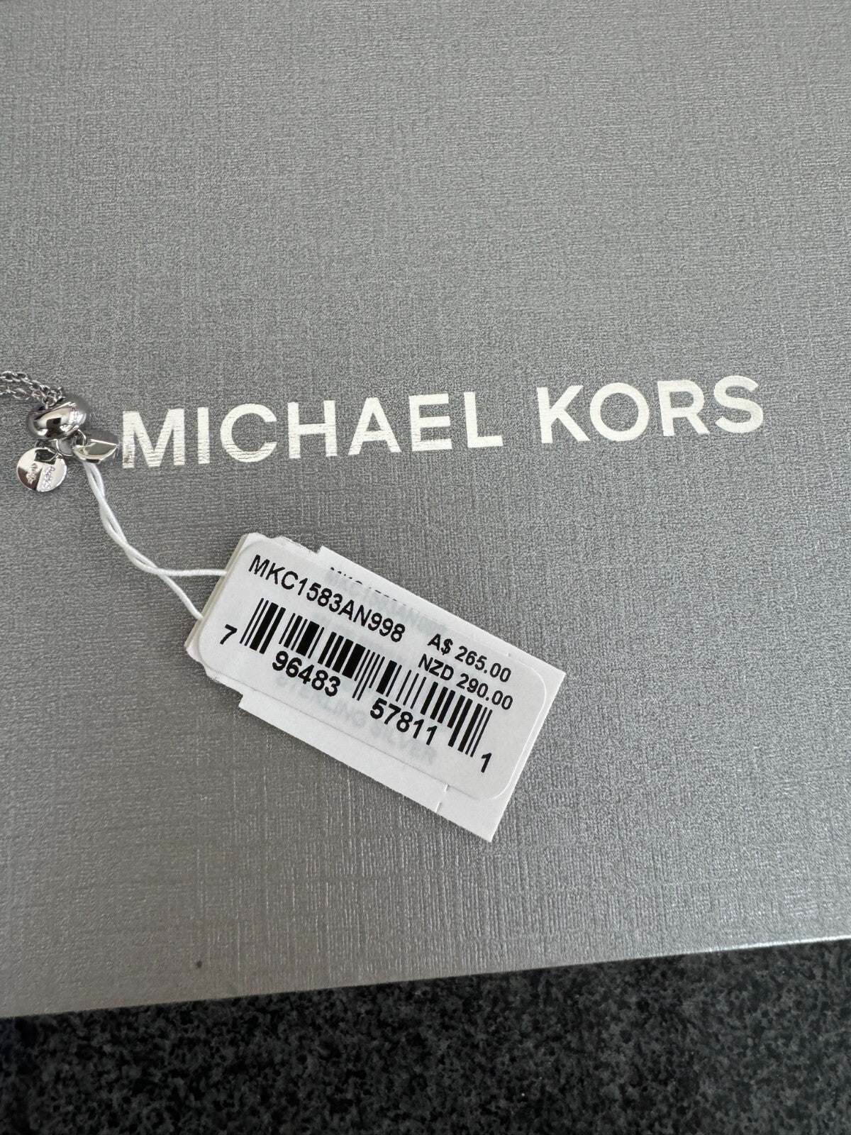 Michael Kors MK Multicolour Rondelle Design Silver Bracelet Genuine New RRP$265