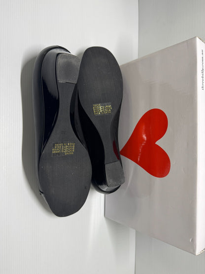 I Love Billy Black  loafers Slip On Shoes Bow detail quirky size  39(8.5) unique