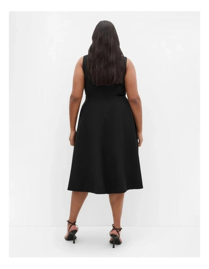 City Chic Dynamic Skater Midi Dress - Black Plus size L 20 New RRP $150 Stunning