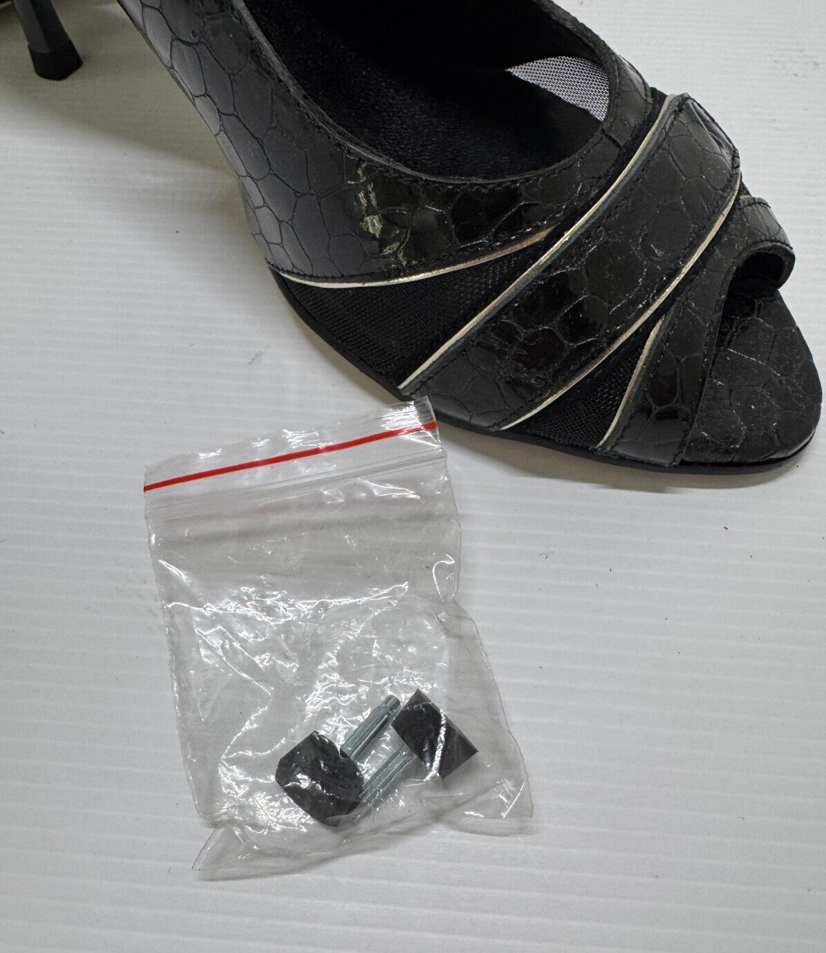 Black Patent Leather Shoes  Size 8 Aus Stunning as new with box and spare heels