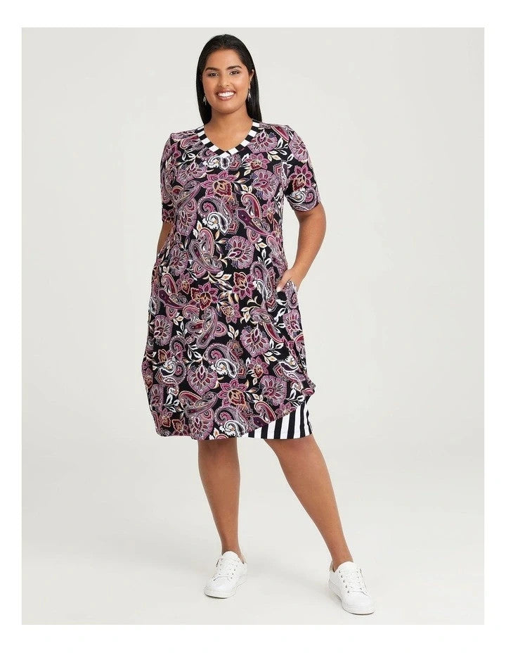 Taking Shape Natural Coco Dress in Paisley Print Plus Size 16 🖤RRP $130🖤